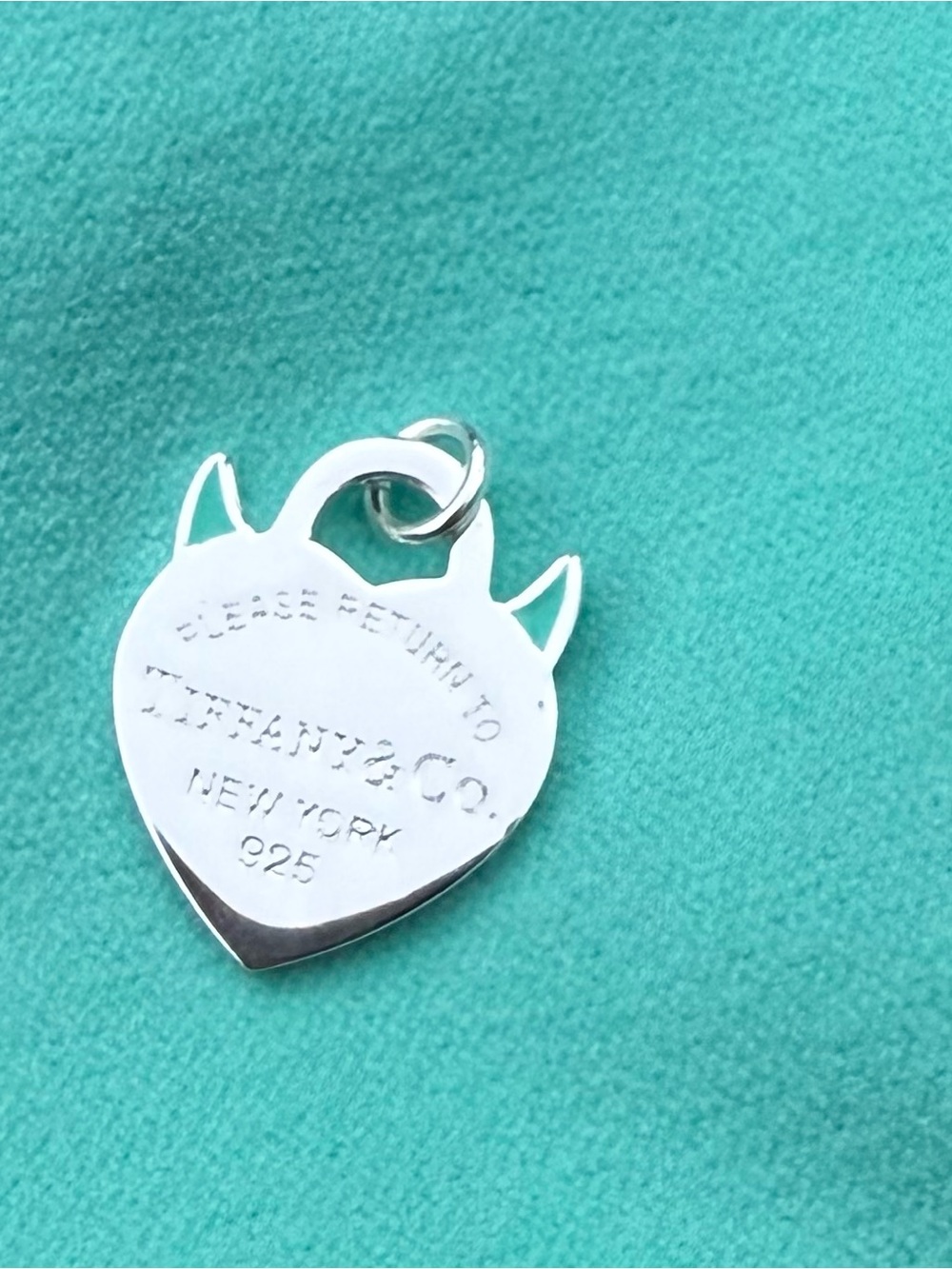 Tiffany & Co. 925 Silver Devil Heart Charm - Picture 2 of 7